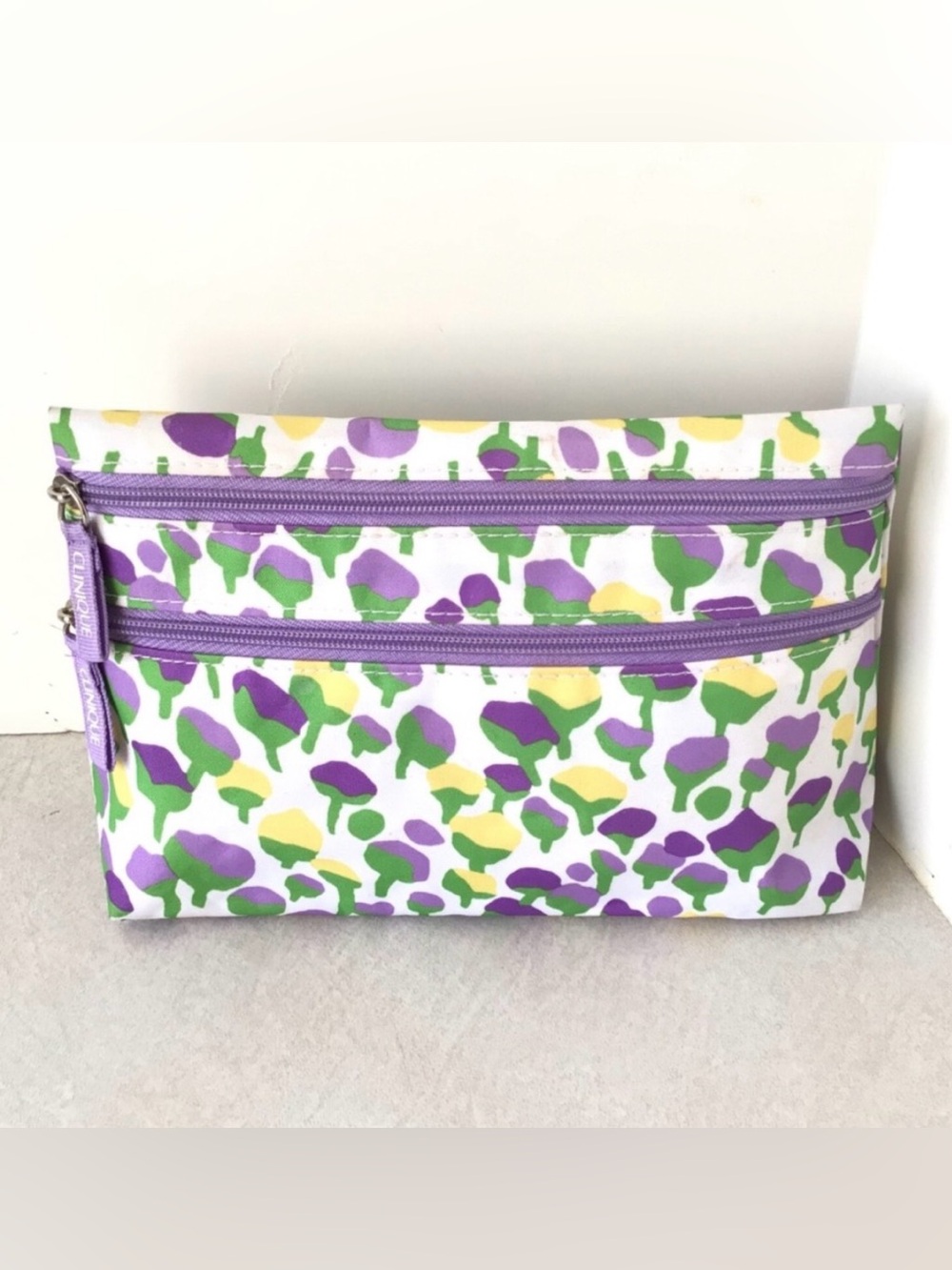 Clinique Floral Zip Pouch filled with Goodies NWOT